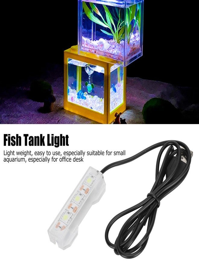 Kodrily Soft LED Aquarium Plant Light, 5V 0.6W USB 2.0 Mini Aquarium Lamp, LED Desktop Fish Tank Light with 3.28ft Cable, White Lighting Small Water Plant Light for Plant Grow - Image 3
